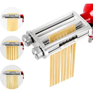 Pasta Maker Attachment for  Stand Mixers, 3 in 1 Set Pasta Machine Attachment included Pasta Sheet Roller, Spaghetti , Fettuccine