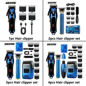 Professional Hair Clippers for Men, Grooming Clippers, Cordless & Corded Rechargeable Barber Clipper & Trimmer Set, Cordless Trimmers Set, Home Haircutting Kit, Barber Tool, Valentine's Day Gift