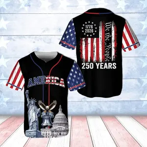 America 250 Years Baseball Jersey, 1776–2026 Semiquincentennial Patriotic Jersey, We The People Eagle Statue of Liberty 4th of July Jersey #baseball #usa #tiktokshopfinds #outfitinspo #beachoutfit #summerfit