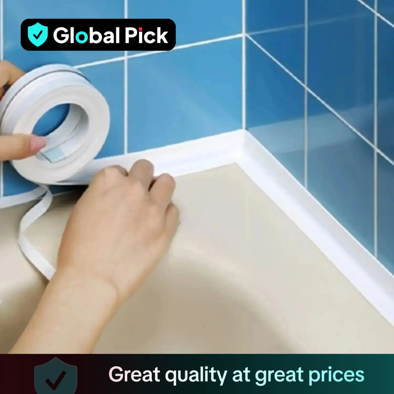 Waterproof Bathroom Sealing Strip, 1/2/3 Counts Self Adhesive Tape, Easily Install Wall Corner Line Sticker for Home Kitchen Bathroom, Multiple Uses,