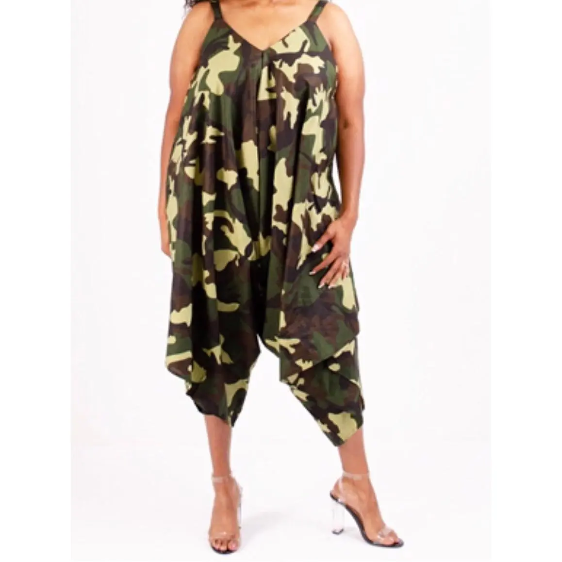 Camouflage Harem Romper