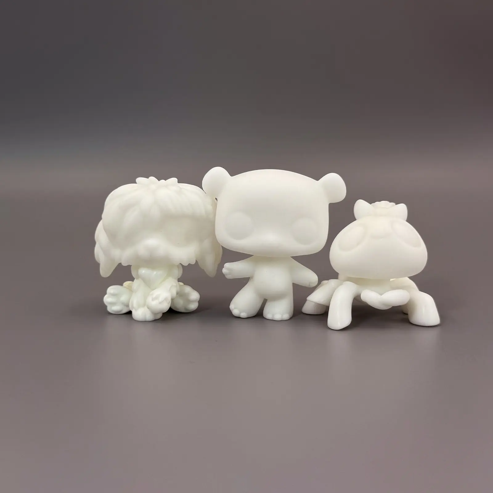 3 Pcs White PVC Bases Blank Paint Handcraft Art Kit - Modeling Set for Miniature Cats & Dogs Clay Handicrafts, Art Supplies Kit for Kids Ages 3-12, Enhances Hands-On Skills/Creativity, Birthday Gift Decoration, Best Gift For Birthdays