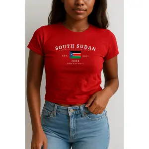 South Sudan Baby Tee, Sudan Y2K Baby Tee, Vintage Juba Flag Shirt, East African Aesthetic Tee, South Sudanese Pride for Women