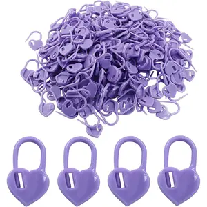 200 count Knitting Marker Purple, Heart Design  Clip Crochet Locking Stitch Markers for Art DIY Craft Project Crochet Work