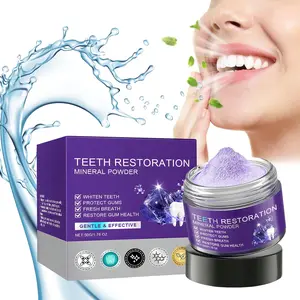 Purple Teeth Restoration Mineral Powder | Deep Clean & Whitening Tooth Powder, Strengthen Teeth & Gums, Enamel Repair Dental Care Powder for Daily Oral Hygiene, 50g