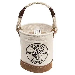 4 in. Leather Bottom Mini Tool Bucket