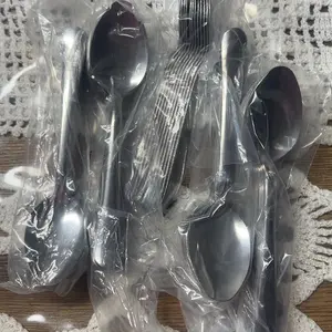 Windsor Style Solid Stainless Steel Tableware Set - 60/72/120PCS Dishwasher Safe Cutlery Kit with Plain, Durable Stainless Steel Spoons for Home, Party