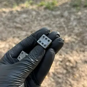 Obsidian Edge Dice Pair (Damascus Edition) | Roll Dice | Table Dice | paper weight dice