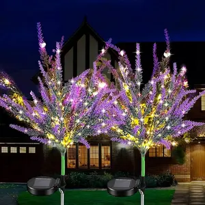 Solar Powered Lavender LED Landscape Light, Ipx4 Waterproof, No Ground Plug Needed, Outdoor Garden Decoration, Home Patio Ambiance, Garden Lighting, Garden Decor Lights