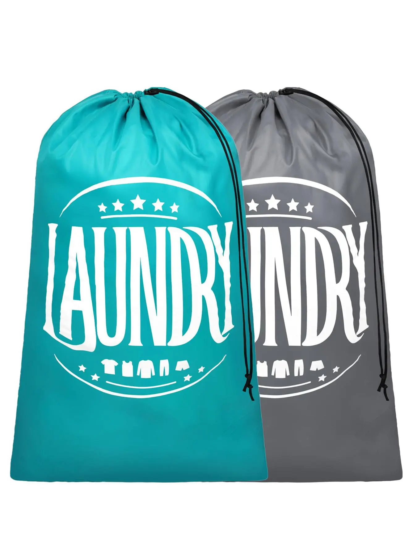 Letter Pattern Drawstring Travel Laundry Bag, Large Dirty Clothes Organizer, Washable Dirty Clothes Storage Bag for Travel Camp and Cruise Ship, Wash Bags, Laundry Accessories