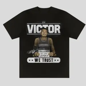 In Victor We Trust Tshirt, Victor Wembanyama Basketball Graphic Tshrit, Sport Graphic Tee, Full Size, Full Color