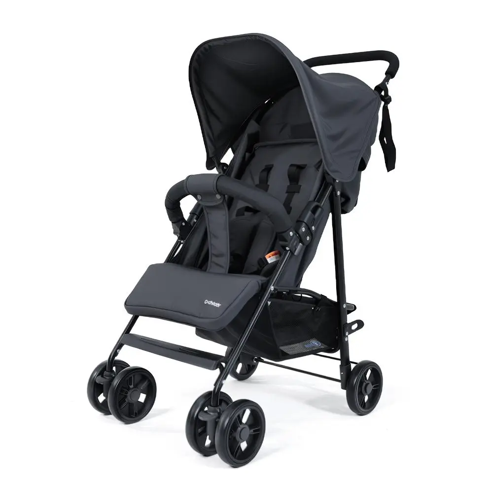 Adjustable Lightweight High-View Collapsible Baby Stroller - 1-Hand Fold, Multi-Position Recline, Summer Ventilation, Shock-Absorbing Wheels, Cup Holder for Travel & Everyday Use, Adjustable Stroller