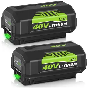 2Packs Replacement for Ryobi 40V Battery 7.5Ah Lithium Battery OP4030 OP40401 OP4026 OP40261 OP4050 OP40601 Compatible with Ryobi Battery 40 Volt Cordless Power Tools