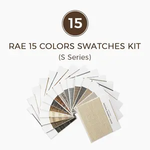 TWOPAGES Rae Natural Woven Fabric Shade Sample Kits, Curtain & Blind Accessory for Household Textiles