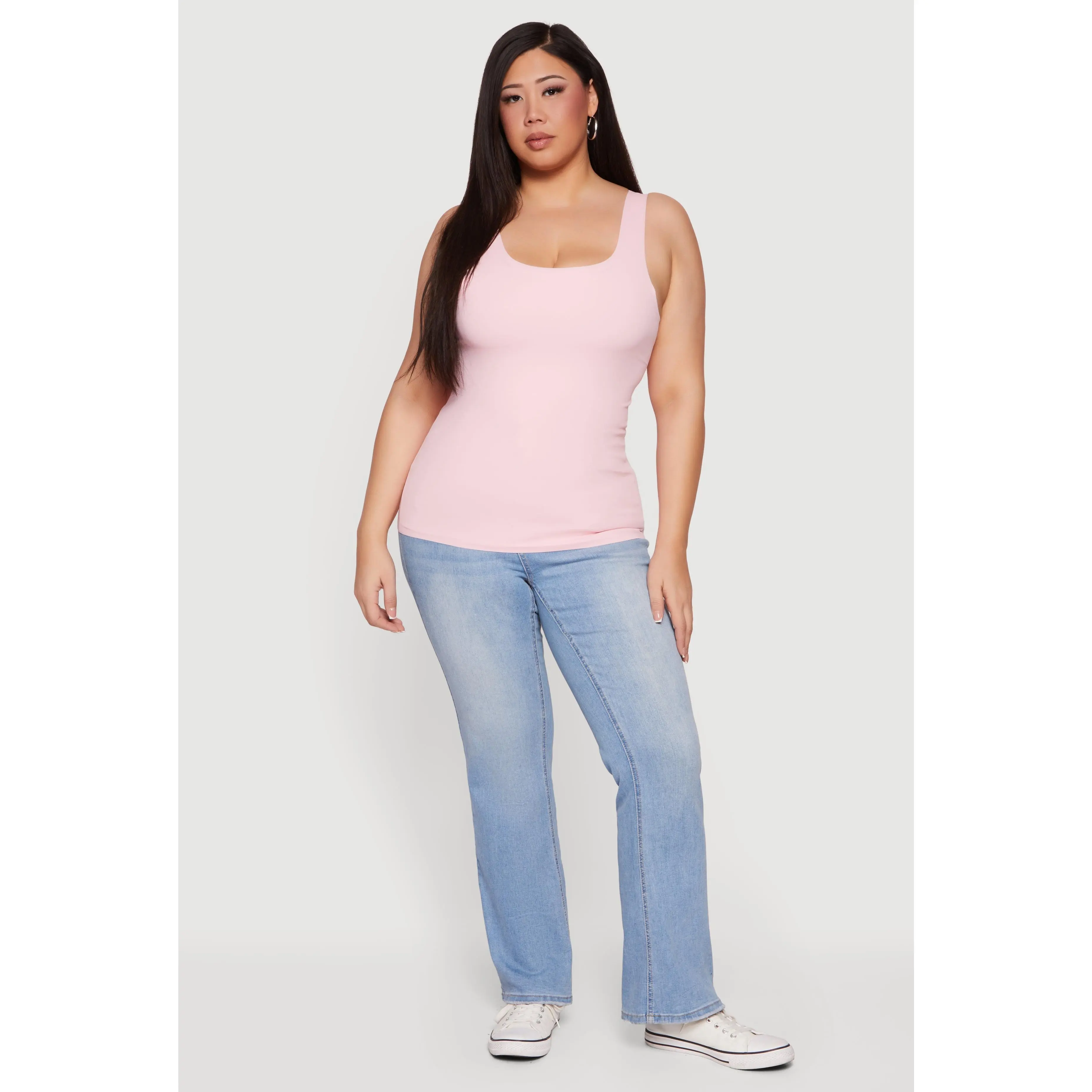 Plus Size Seamless Double Layered Tank Top
