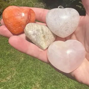One Intuitively Selected Crystal Heart | natural gemstones, crystals, palm stones, carvings