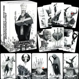 13x8cm,Whispering Tarot Cards Set, Gothic Art Deck, Tarot Card Game, 78 Tarot Cards & Guidebook, Suitable for Beginners and Experienced Readers, Tarot Card Decks