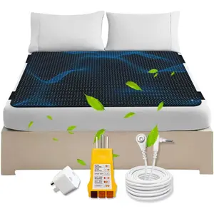 Grounding Mat for Bed,54 * 78 in Grounding Mat Queen Size with Grounding Tester,Grounding Mattress Pad for Improved Sleep (5478 in)