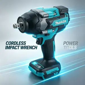 Makita DTW700 18V Brushless Impact Wrench, 1000N·m high torque. Great for auto repair, machinery and construction.