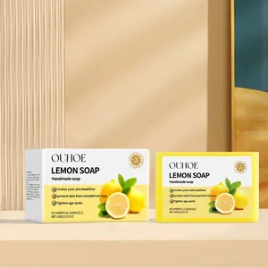 Herbal Lemon Bath Soap, Handmade Soap, Gentle Cleansing, Smooth Body Skin, Fresh Oil Control, Face and Body Wash Soap, Natural Ingredients