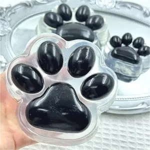 Clear Cat Paw Squishy Toy with Core, Slow Rebound Stress Ball, Cute Animal Fidget Toy for Kids and Adults, Perfect Relaxation Gift