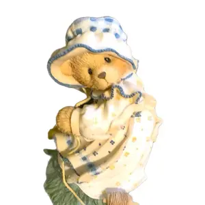 Enesco Cherished Teddies Megan Spring Brings a Season of Beauty Bear Figurine 4 1/8" Multicolor Collectible by Priscilla Hillman 1997