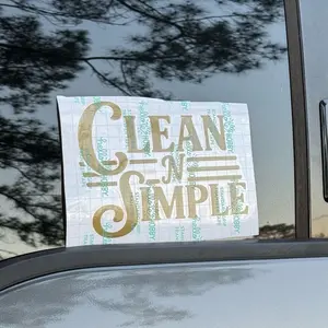 Clean & Simple Truck Decal - Stylish Lettering for Vehicle Windows - Durable and Easy to Apply