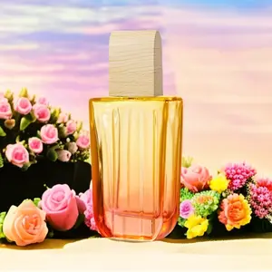 Vanilla Ice Cream Scented Perfume for Women 50ML Orange Bottle Top Notes Sweet Orange Middle Notes Vanilla Base Notes Musk Ambergris Gourmand Vanilla Creamy Sweet Fragrance Cozy Winter Scent Gift