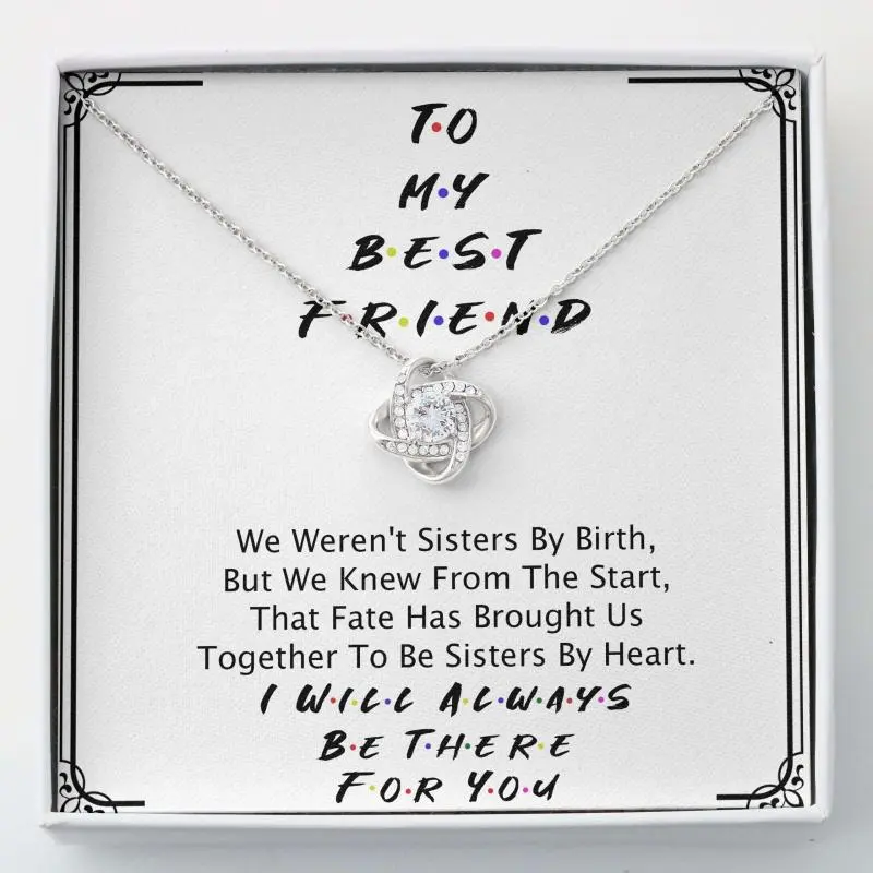 Besties Necklace Best Friend Necklace Love Knots Necklace, Friendship necklace, matching sets, BFF gifts, meaningful jewelry, best friend forever