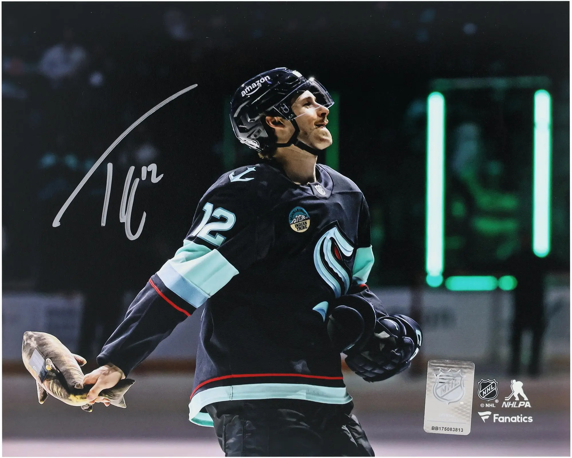 Tye Kartye Seattle Kraken Autographed 8" x 10" Postgame Celebration Photograph - Fanatics Authentic Certified