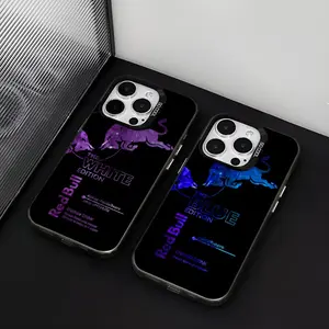 Fashion Red Bull Logo Smartphone Case Shockproof Hard For iPhone 16 17 15 14 13 12 11 Pro Max Plus XS X Matte Colored Silver Cover Casing Cellphone
