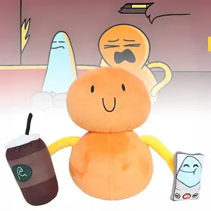 The Land of Boggs Boe Plush Stuffed Animal, Soft Huggable, Ultra Soft Squishy Plushie Toy, Adorable Boe Character Figure with Detachable Iconic Drink & Phone Props, Collectible Plush for Fans, Gift Idea for Kids, Friends and Anime & Cartoon Lovers