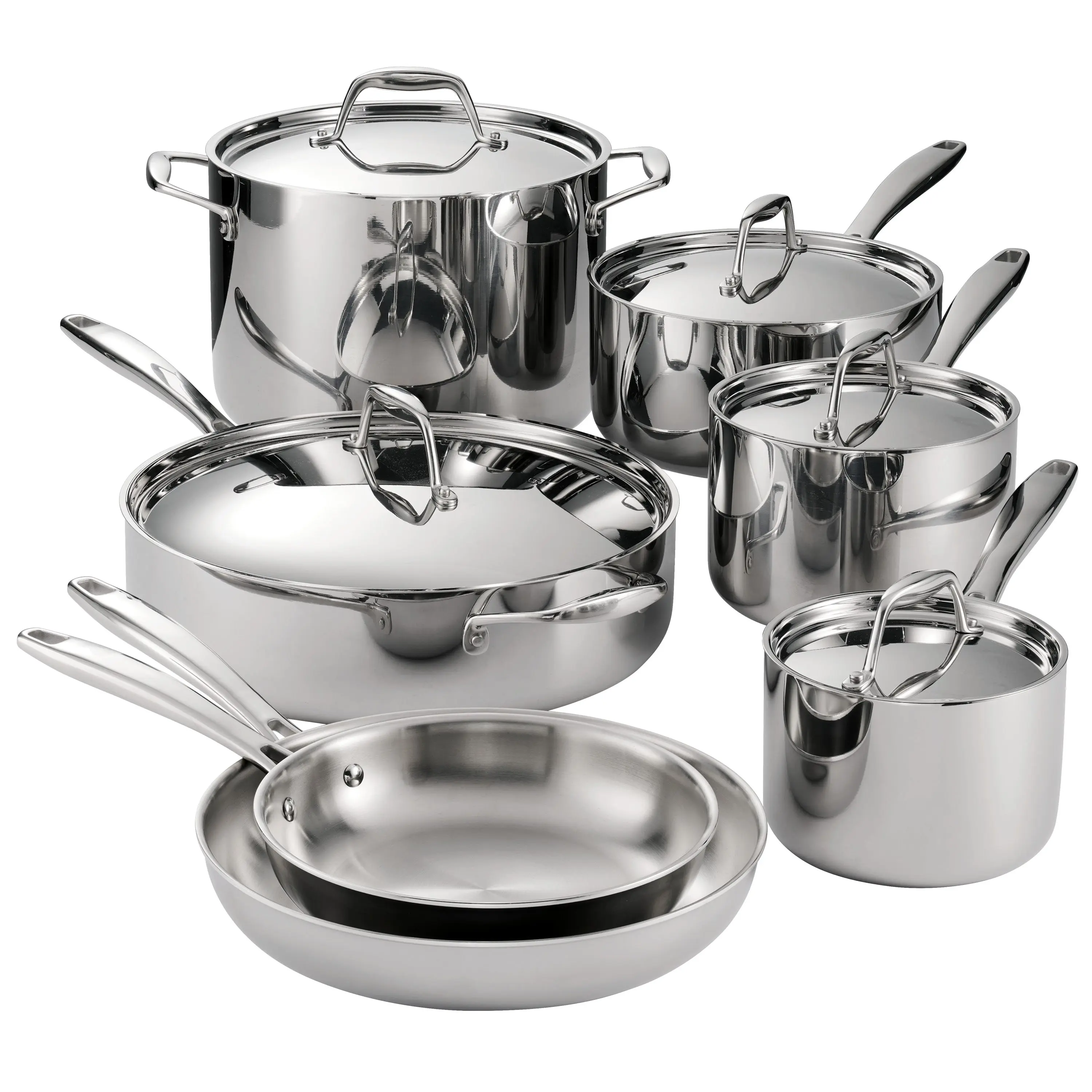 Signature Tri-Ply Clad Stainless Steel Cookware Set Signature Tri-Ply Clad Stainless Steel Cookware Set