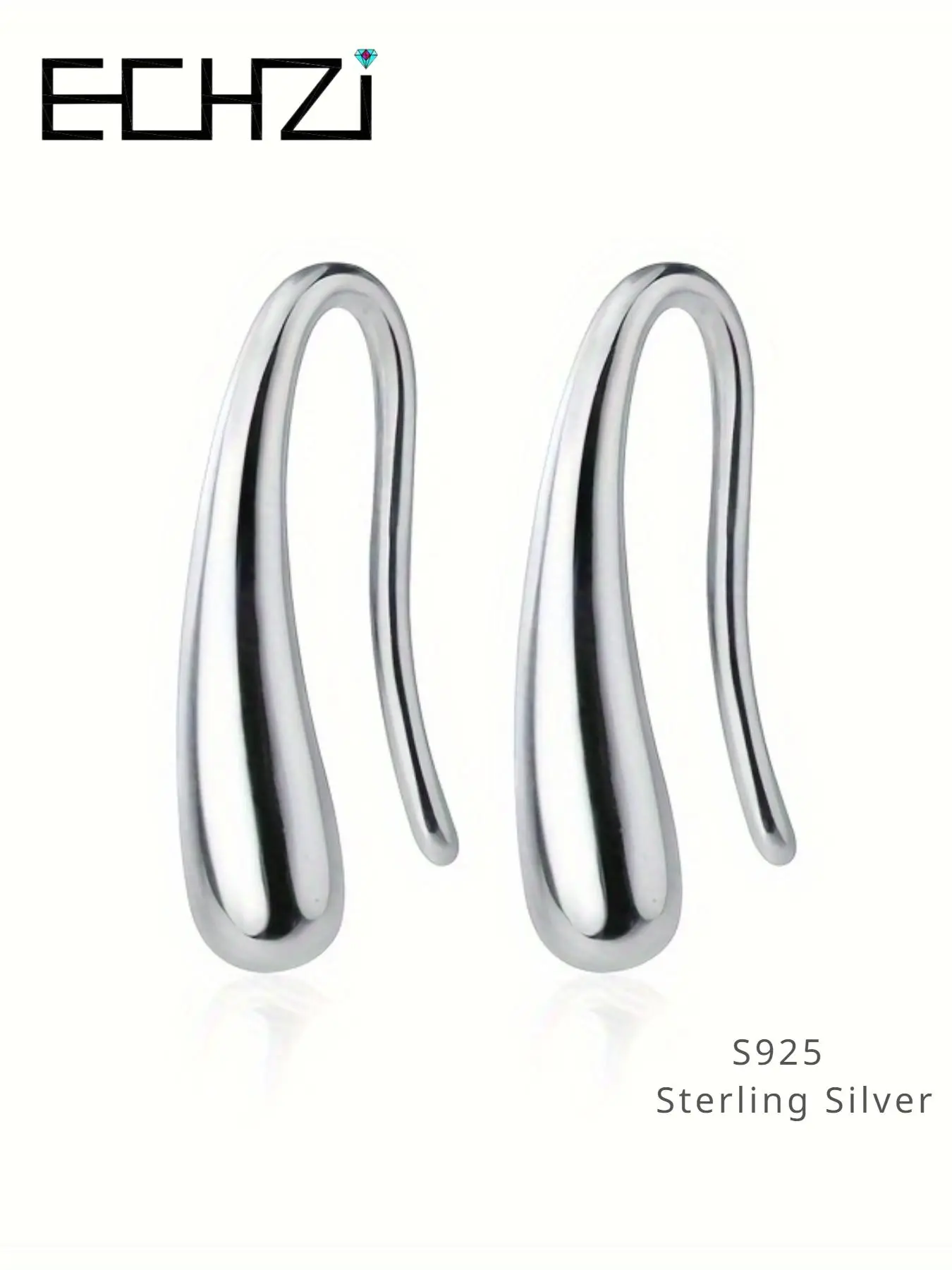 S925 Sterling Silver Teardrop Drop Earrings for Women, Fashion Jewelry for Party, Daily Clothing Decor, Trendy All-match & Exquisite Jewelry for Birth