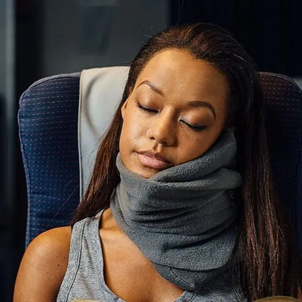 Ergonomic Cervical Neck Pillow for Travel, Breathable Memory Foam for Neck Support & Pain Relief - Portable with Washable Cover for Airplane & Car, Airplane Travel Accessories, Travel Accessories
