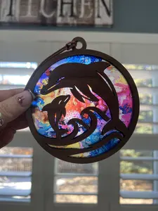 Dolphins Suncatcher for Sunny Window
