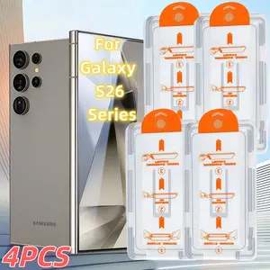 4-Pack Samsung Galaxy S26/s26+/s26 Ultra Screen Protector Film, Accessories, HD Clear Tempered Glass, Fingerprint, Easy Install Anti-Scratch Dust-Free Bubble-Free Protection