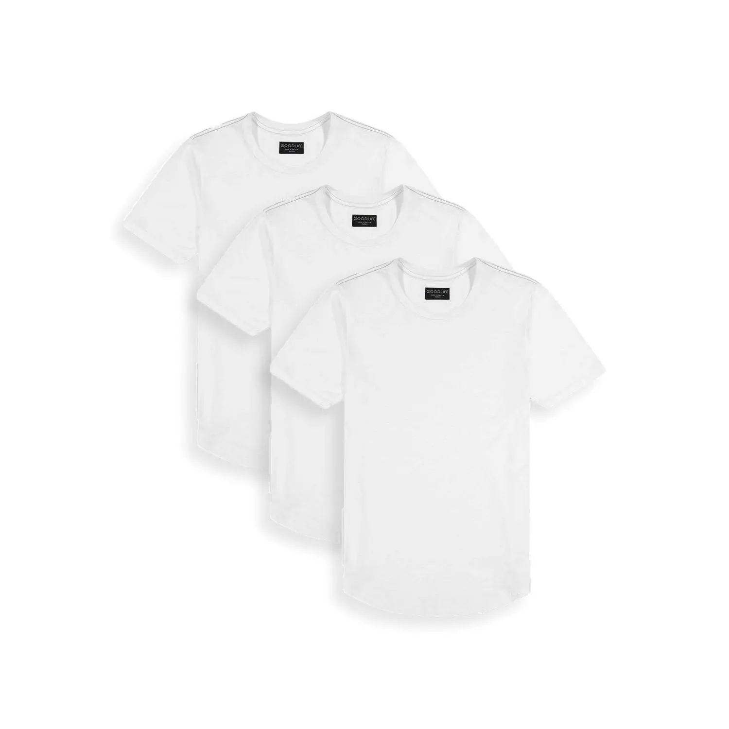 Tri-Blend Scallop Crew 3-Pack Bundle | White
