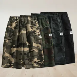 Men's Summer New Casual Fashion Camouflage Three Quarter Pants Student Youth Durable Workwear Half Length Three Quarter Pants Trendy Men's Comfortable Breathable Suitable for Daily Wear Shorts fathersdaygift