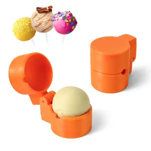2 PCS Round Cake Pop Mold Shapes Press Set, 3D Printed Sphere Circle Cake Pop Cutter and Pusher, Baking Tools Accessories for Home Baking, Birthday Parties, Wedding Desserts