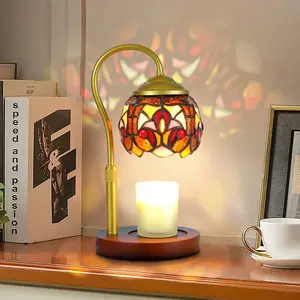 Tiffany-Style Baroque Aroma Lamp | Hand-Blown Stained Glass Art | Luxe Home Decor