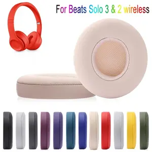 Replacement Earpads for Beats Solo 2 & 3 by Wicked Cushions Ear Pads for Beats Solo3 Wireless ON-Ear Headphones -White print Custom Fit Headset
