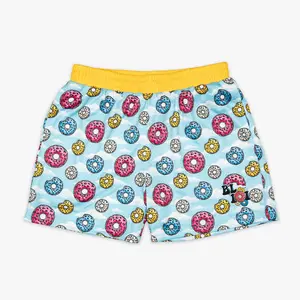 Baseball Lifestyle 101 "Sugar Rush" Donut Ombre Mesh Shorts – Men’s & Youth Summer Streetwear, Breathable Multi-Color Donut Graphic Shorts for Gym, Beach & Sports