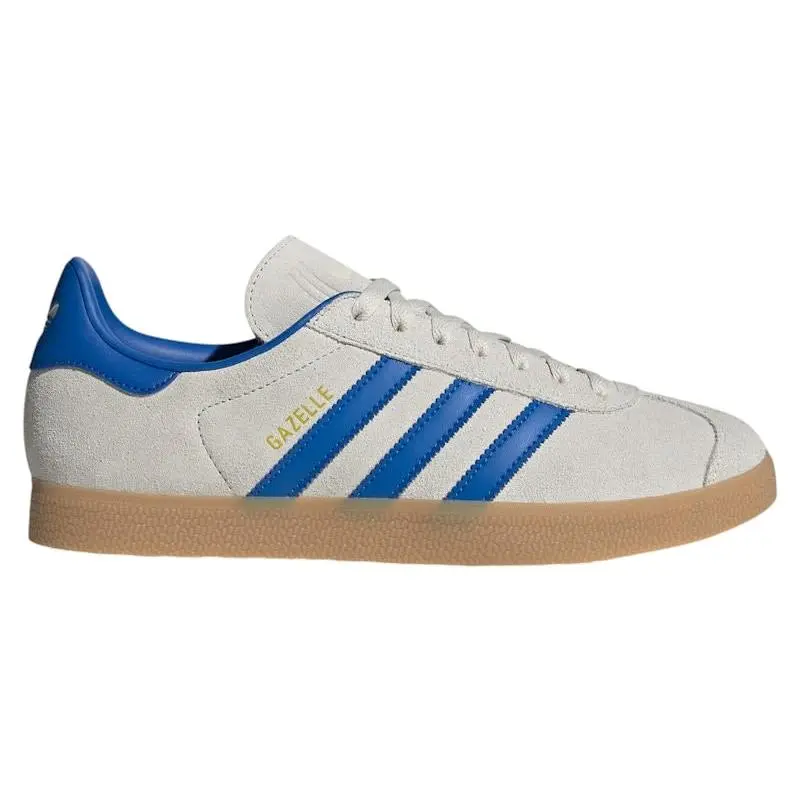 adidas Gazelle Alumina Blue Gum Sneakers - Classic Suede Low Top Lifestyle Shoes with Gum Rubber Sole, Retro Court Style, Unisex Adidas Originals Streetwear Sneaker, Casual Everyday Comfort, Iconic 3-Stripes Design Unisex Range, Durable Gum Outsole