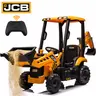 Segmart 12V Kids Ride on Backhoe Digger Toy Cars, JCB Lisenced Battery Powered Electric Excavator with Remote Control, Ride on Excavator Truck w/Adjustable Front and Back Loader for 3-6 Kids, Black Friday& Cyber one , Best Christmas Gift for Kids