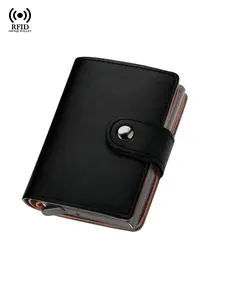 Rfid Big Capacity Bank Credit Card Holders Men Wallets Business Visit Cardholder Metal Case Money Bag Purse Wallets Storage Bag Wallet for Men, Durable Fashion Wallet, Gift for Chrismas Day, Gift for Men