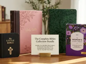 KJV Women’s Study & Note-Taking Bible Bundle – Majestic Illuminated Bible with My Little Bible Mini KJV Pocket Edition