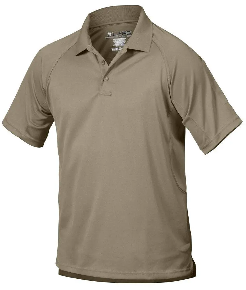 LA Police Gear Men's Short-Sleeve Tactical Operator Performance Polo Shirt - Polyester, No Fade, No Neck Itch, Radio-Compatible, Sunglasses-Friendly, Embroidered, Pen Pockets, Wrinkle-Resistant, Business & Tactical Use Menswear Top