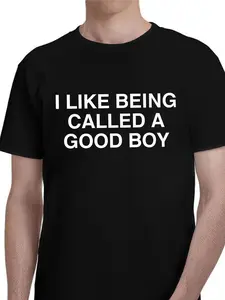 Funny Print T-Shirt, Casual Short Sleeve Top, Breathable Round Neck, Streetwear, Home Wear, Daily Wear, Tiktok Trendy Humorous Tee