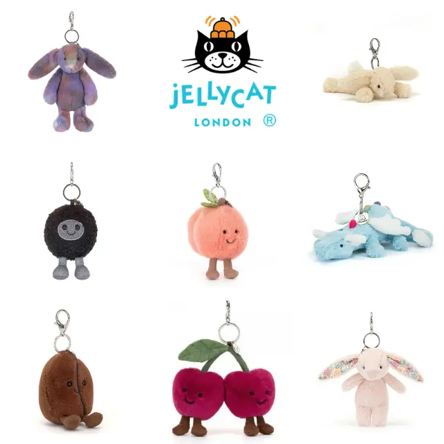 2026 Jellycat Keychains Jellycat Plush Bag Charm Keychain, Cute Kawaii Stuffed Animal Purse & Backpack Charm, Aesthetic Bag Accessory, Birthday Christmas Gift for Girls & Collectors